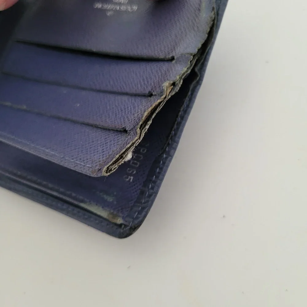 Louis Vuitton Blue Epi Leather Marco Bifold Wallet Coin Pocket SP0065 France